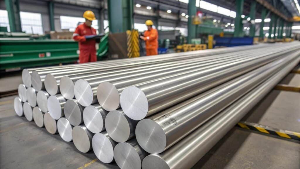 A visual comparison of 6061 and 6063 with two force gauges, showing 6061's gauge reading higher than 6063's.